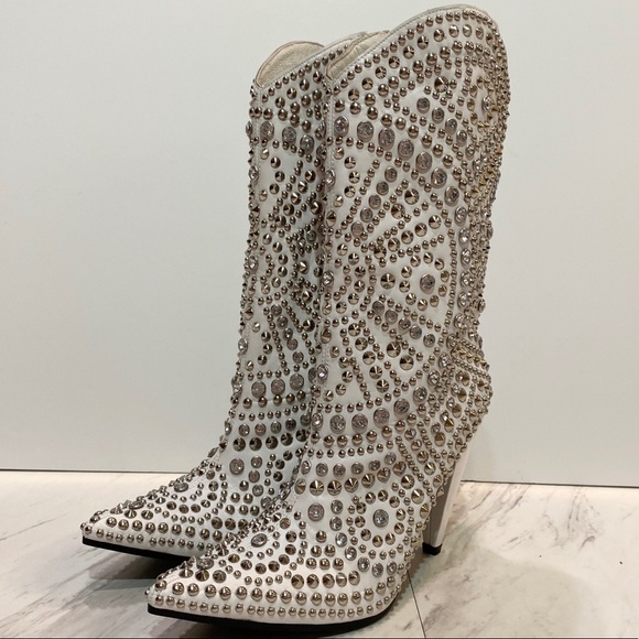 Jeffrey Campbell Shoes - New! Jeffrey Campbell Studlet Western White Boot